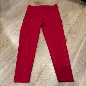 Lululemon red capri tights